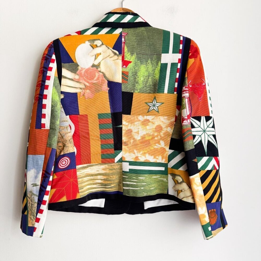 Vintage Biba Maximalist Colourful Statement Skirt Suit 40 - Picture 3 of 8